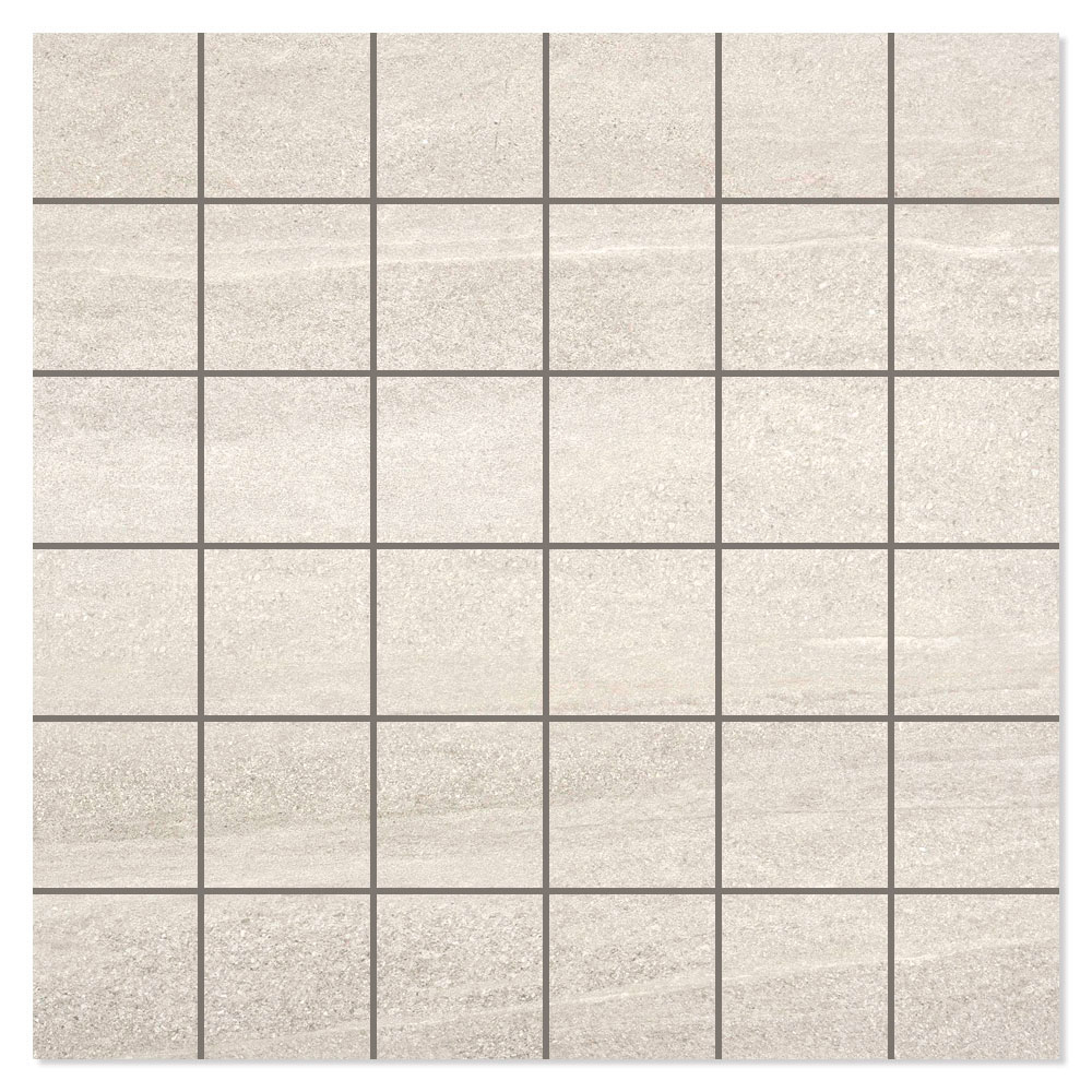 Mosaikkflis Biron Lys Grå Matt 30x30 (5x5) cm